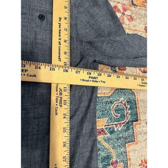 Jachs ladies medium chambray‎ denim button up top classic western preppy spring - Picture 5 of 10